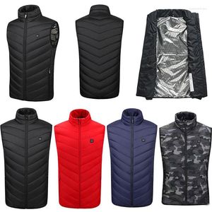 Men's Vests 9Areas Self Heated Vest Heating Body Warmer Men's USB Battery Powered Women's Warm Thermal Winter Clothing