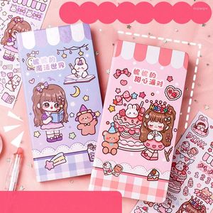 Kawaii Grid Paper Notebook Weekly Planner Notepad Daily Plan Harmonogram Książka 88 Arkusze Podręcznik z naklejkami Student