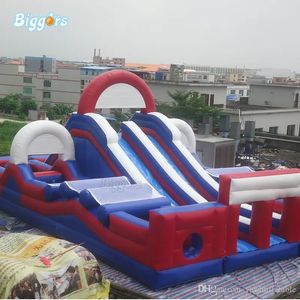 PVC Hot Commercial Inflatable Bounce House Jump House Interactive Game Obstacle Course With Blowers For Sale