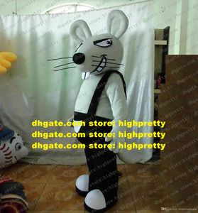 Gri sıçan fare fareleri maskot kostümü yetişkin karikatür karakter kıyafeti takım elbise broşür dağıtımları ZZ7974