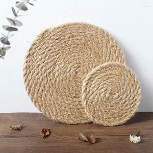 Table Mats 1pcs Kitchen Tools Tableware Pad Rope Hand Knitted Insulated Large Size Eco-Friendly For Home And Garden Acc