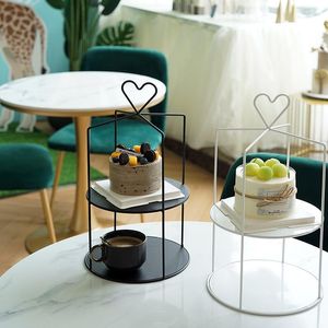 Bakeware Tools eftermiddagste TEA MILD PLATE Display Cake Stand Wedding Dessert Table Props Cosmetic Storage Rack