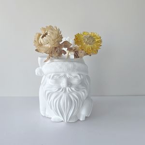 Kerzen Weihnachten Silikon Pflanzgefäß Form Weihnachtsmann Beton Blumentopf Zement Vase Kerzenhalter Glas Zwergtopf 221108