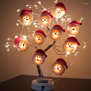 Stringhe M ED Tree Christmas Lights Lights Snowman LED String Light Garland Decoration per Home Gift Ornaments Lampada