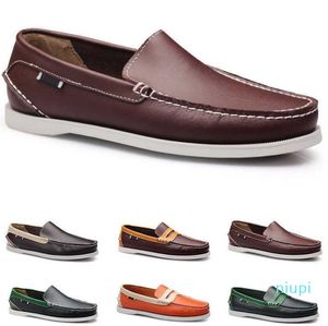 Designer-Herren-Freizeitschuhe, silberne Turnschuhe, Leder, Erbsen, Fahren, weiche Sohle, Leder, Gummi, Elfenbein, hellbraun, nackt, Armeegrün, Burgunderrot, Taupe, Beige