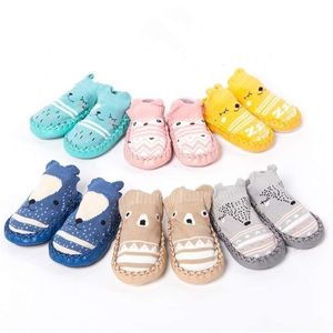 Primeiros caminhantes 336 meses Primavera Autumn Solas de borracha Baby Socks Infant Girls Boys Sapato Anti Slip Slip Sole Sock 221107