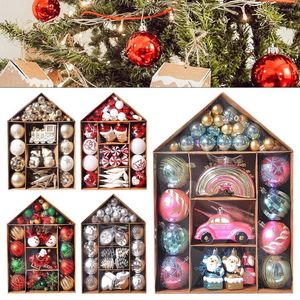 Party Decoration 70pcs Christmas Ornaments Ball Set Xmas Tree Hanging Pendants Home Year Gifts 2023