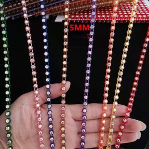 Chains 5MM Single Hand-stitched Costume Decoration Along The High-grade Crystal Chain Net Red Fashion Colorful Flash Diamond Lace