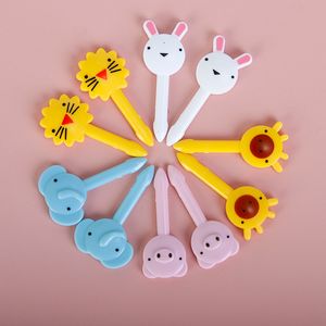 Cute Animal Fruit Forks - Food Grade Plastic Mini Cartoon Kids Cake Fruit Toothpicks for Bento Lunch Accessories and Party Decoration