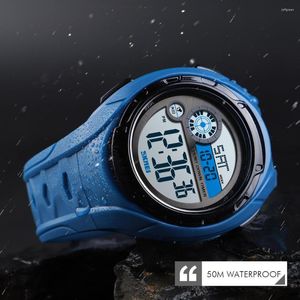 Bilek saatleri skmei dijital saat erkekleri açık hava sporu askeri su geçirmez elektronik kol saat