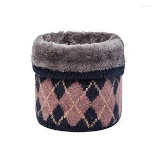 Bandanas 2022 Neck Scarf Winter Women Men Solid Knitting Collar Thick Warm Velveted Rings Scarves High Quality Allmatch Muffler