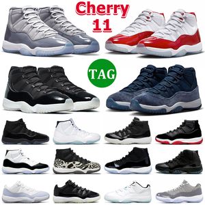 Jumpmans 11 Retro Low Basketball Shoes Men Women 11s Cherry Cool Grey Midnight Navy Jubilee 25th Anniversary Concord Bred 72-10 Mens Trainers Outdoor Sports Sneakers