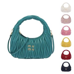 Genuine Leather Hobo Shoulder Bag for Women, Designer Crossbody Handbag with Matelasse Pattern