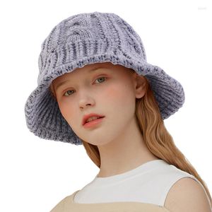 Berets zimowy dzianin kubełko hat hat koloru kolorowy kabel dzianina fishman cap unisex cloche płaski składany, utrzymuj ciepło swobodny