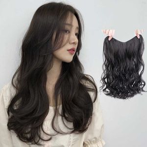 Peruca de renda de cabelo feminina longa líquida curta vermelha grande onda grande em forma de Usação respirável de manchas invisíveis cabelos ffy e natural