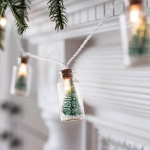 Decorazioni natalizie Luci di vetro Jar LED Tree Solar String Lantern per decorazione per esterni ornamenta