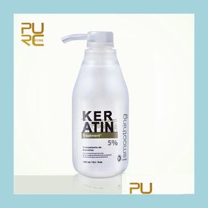 Shampoo Conditioner Reines Keratin Haarreparaturbehandlung Formalin 5 Professionelle Lockenglätter Haarverlängerung Glänzende Kopfhautbehandlung Dhny0