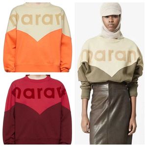 Isabel Marant Women Designer Pullover Sweatshirt Casual Fashion Letter Round Neck Hoodie Versatile Loose Tops Warm Sweater