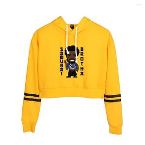 Felpe con cappuccio da donna Coryxkenshin Merch Crop Top Felpa con cappuccio Harajuku Felpa corta Streetwear Hip Hop Maniche lunghe Pullover Tops Sudaderas Mujer