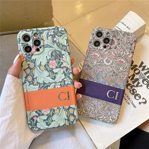 Designer Luxury Phone Cases for iPhone 15Promax 15 15Pro 14 14PROMAX 14PRO 13PRO 13 13PROMAX 12PROMAX 12PRO 12 11PROMAX Täcker tillbehör Alfabetblomma