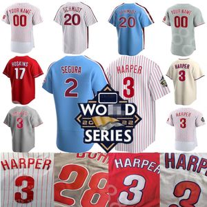 2021 2022 Custom S-4xl 3 Bryce Harpe Jersey 17 Rhys Hoskins 10 Jt Realmuto Men Men Młodzież Młodzież dowolne nazwisko koszulki zszyte 05