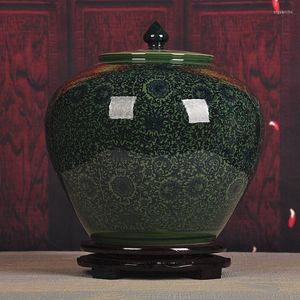 Bottiglie di stoccaggio vaso in porcellana ceramica Jingdezhen tipo mela per la decorazione domestica