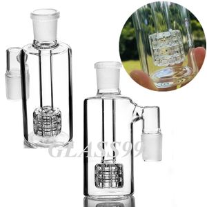 45 90 Grad Glas-Aschenfänger mit Stereo-Matrix Perc 14 mm 18 mm Aschefänger für Glasbong-Wasserpfeifen Heady Oil Rigs Wasserpfeifenzubehör