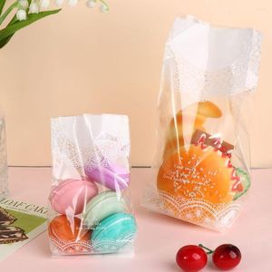 Gift Wrap 50pcs Self Stand Holder Cookie Biscuit Bag Wedding Candy Cupcake Handmade DIY Christmas Plastic Packaging Bags