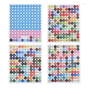 Gift Wrap Color Number Stickers Diamond Painting Self Adhesive Waterproof Labels For Bead Box Jar