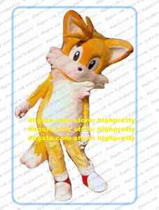 Yellow Tails Fox Mascot Costume Adult Cartoon Character Outfit Suit Commemorate Souvenir Allen Lovely zz7694