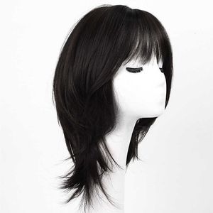 ヘアレースウィッグファッション女性ロングイデバックルクラビクルヘアヘッドカバーbe qi can斜めのエアバングウィッグ