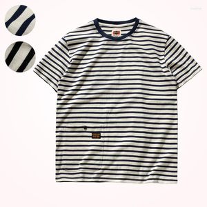 Męskie koszule 2022 Summer Sail's Striped T-Shirt Mash