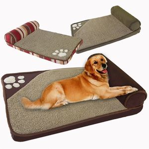 Canelas de canis cama de cachorro removível para cães para cachorros big cães house sofá travesseiro quadrado de canil dourado retriever husky labrador teddy grande cachorrinho gato tapete 221108