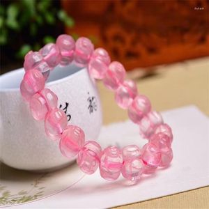 Strand 10 13 mm Stone Kamienne Kulki zwierzęce Bransoletka Reiki Healing Pink Quartz Aventuryna Rose Crystal Charms Bracelets