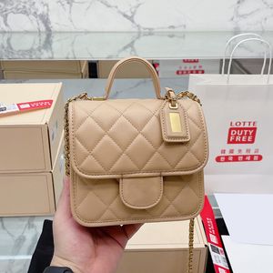 22K سيدات الفتيات Vinatge عبر الجسم أكياس رسول الكافيار الجلود العجل Clasic Mini Flap Top Handlets Handbags في الهواء الطلق 20x19cm