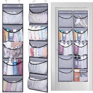 Storage Bags 2Pcs Stuffed Animal Door Organizer Hanging Net Stretchy Multifunctional Over The Toy