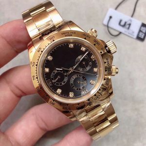 Top Verkauf Herrenuhr Einfache Gold Gesicht 316L Edelstahl 2813 Automatische Bewegung Maschine Herrenmode Armbanduhren