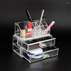 Storage Boxes Korean Style Large Transparent Acrylic Multi-Layer Drawer Cosmetic Box Desktop Creative Jewelry