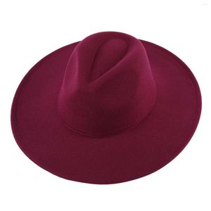 Ball Caps Unisex Fashion Solid Color British Large Woolen Jazz Hat