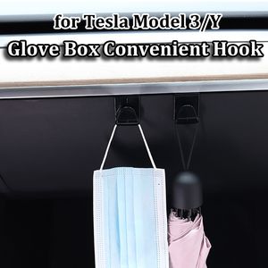 ربط صندوق قفاز السيارة ل Tesla Model 3 y Hooks Hooker لمفاتيح المحافظ قناع Mask متعدد الأغراض حامل إكسسوارات داخلية محمولة متعددة الأغراض