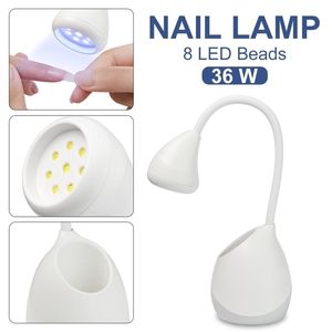 Essiccatori per unghie Asciugacapelli portatile Lampada ad asciugatura rapida per manicure Portapenne a LED UV per polimerizzazione di tutti i gel Polish 36W 221107