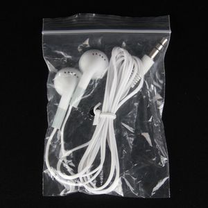 Słuchawki douszne białe jednorazowe 3,5 mm przewodowe słuchawki słuchawki stereo do słuchawki na telefon komórkowy tablet komputerowy