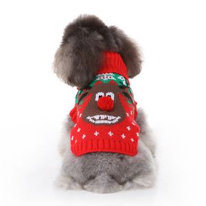 Winter Dog Apparel Sweater Small Cat Clothes Puppy Christmas For Pet Knitting Crochet Cloth Xmas Dog Jersey Holiday