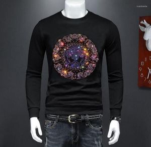 Men's Hoodies Men's Thick Design For Winter Long Sleeve Rhinestones Men Sweatshirts Casual Cool Male High Quality