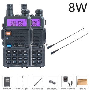 Walkie Talkie Baofeng UV 5R Radio Stazione bidirezionale VHF-talkie Potente Walike 58W VHFUHF per la caccia 10KM 221108