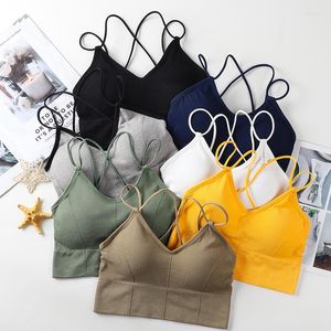Yoga Outfit Women's Top Cross Border Sexy Beauty Back Bras Seamless Vest Sports Underwear Gym Running Fitness Breathable Tops