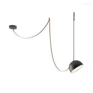 Lampadari postmoderni fai da te in alluminio LED decorativo lampadario a cavo lungo lampade a sospensione lampada a sospensione lampada per sala da pranzo bar villa