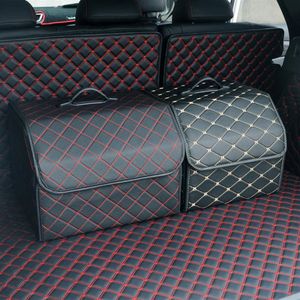 Bag Pu Leather Trunk Folding Boot Stuff Car Storage Stowing Tidying Auto Trunk Box Accessories317o