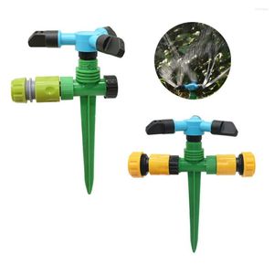 Watering Equipments Garden Sprinklers With Support Automatic Grass Lawn 360 Degree Rotating Water Sprinkler 3 Arms Nozzles Irrigatio