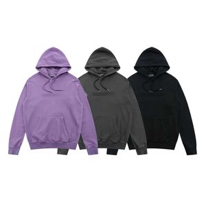 Mens hoodie tr￶jor Streatwear Classic Letter Brodery Heavy Industry Washing Round Neck Par Hoodie